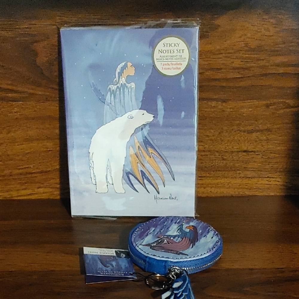 Indigenous Sticky Notes Set with Change Purse